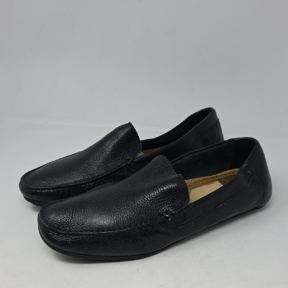 Nordstrom Black Leather Slip-On Loafers Men's Size 12